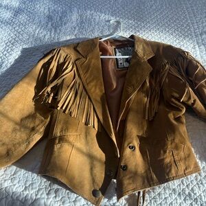 Women's Tan Fringe Jacket